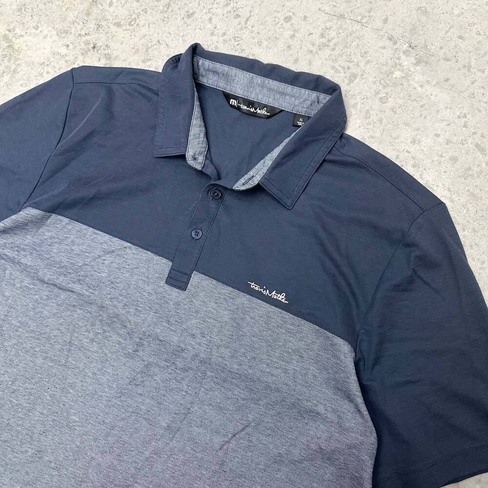 TravisMathew Mens Colorblock Short Sleeve Golf Polo - XL
